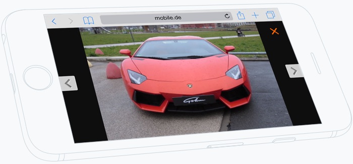 Mobile.de, interaction design and visual design